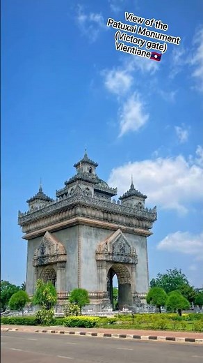 The "Vertical Runway" of Laos ✈️ Patuxai Monument #travel #subscribe