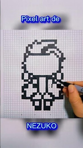 Como dibujar a TANJIRO en pixel art