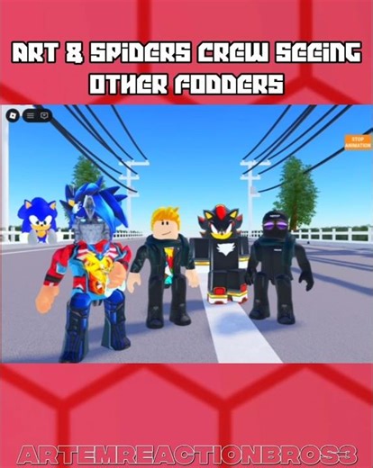 Art & Spiders Crew Seeing Other Fodder #roblox #memes