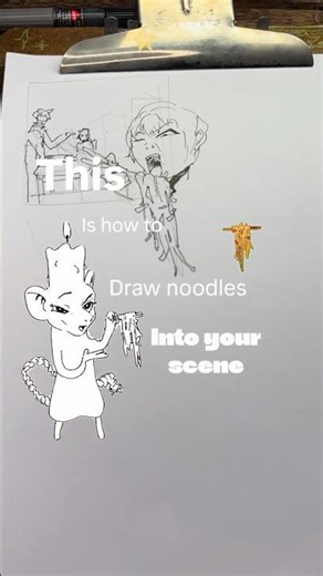 How to draw noodles #arttutorial #funny #howtodraw #comic