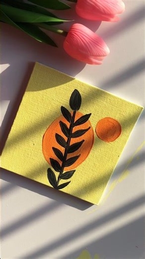 Easy Boho canvas art 🎨🌷🖇️#trending #art #diy #painting #like