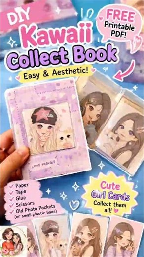 DIY Kawaii Collect Book 📖💖 FREE Printable PDF!