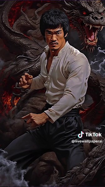 Fondo de pantalla 3D del Dragón Bruce Lee