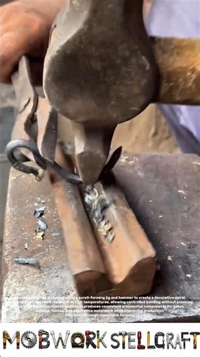 Hand Forging a Decorative Steel Scroll | Traditional Blacksmith Craftsmanship
