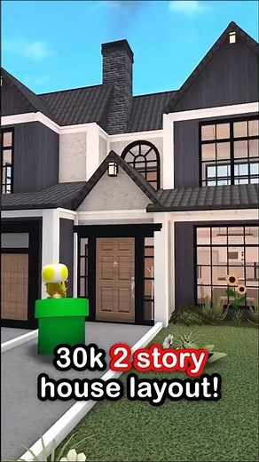 FREE😍 30k BLOXBURG HOUSE LAYOUT: 2 stories!! #bloxburg #roblox #shorts