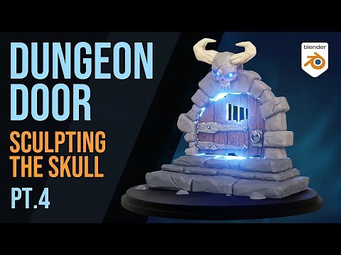 Dungeon Door - Pt4 - Sculpting the skull