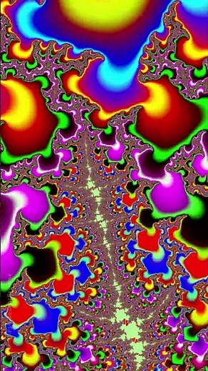 Fractal Color Waves in a Trippy Mandelbrot Set #trippy #psychedelicvisuals #mandelbrot #trippy #wavy