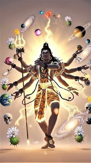 Mahadev Cosmic Roop 🔱 | Shiv Shakti Universe Art | Powerful Shiva Status #shorts