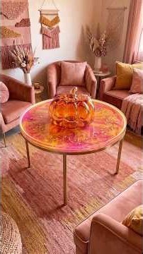 Amazing DIY Glowing Pumpkin Epoxy Resin Table! 🎃