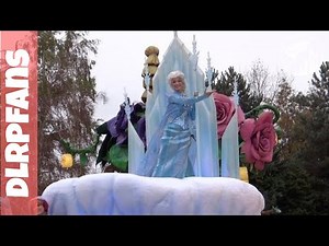 Disneyland Paris Christmas 2013 Disney Magic on Parade christmas part and new Frozen float