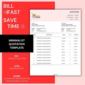 Professional Quotation Template, Easy-to-edit Business Finance Tool, Instant Digital Download for Entrepreneurs, Professional Invoice Design - Etsy Australia