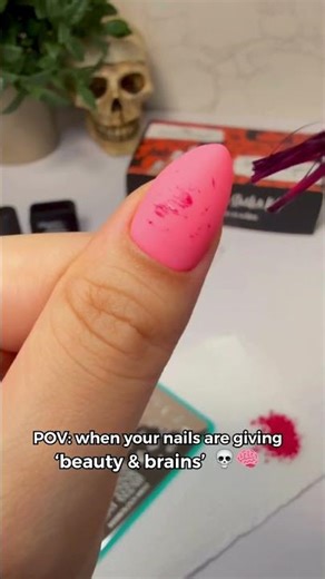 POV: when your nails are serving beauty 💅 and brains 🧠 | Maniology Nail Stamping Halloween Manicure