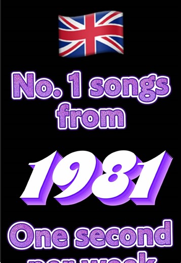 Exploring the UK Singles Chart #1 Hits of 1981