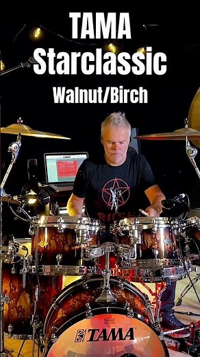 TAMA Starclassic Walnut/Birch kit sound test w/Clear Amb. #drums #drummer #tama