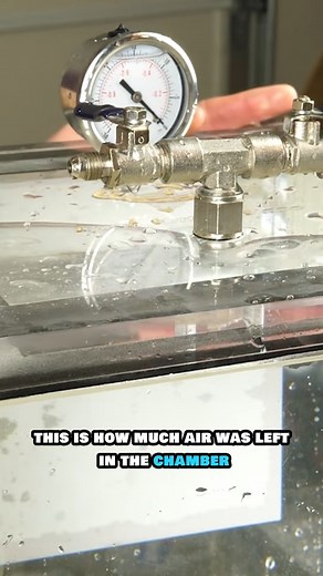 Opening a vacuum chamber underwater! #science #physics #chemistry #vacuumchamber #scienceexperiments #reels | The Action Lab