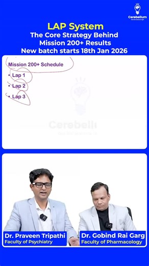 Cerebellum Academy on Instagram: "Mission 3.0 = 3 Laps. One Clear System. Lap 1 (Foundation Phase): Detailed first reading of all 19 subjects. Daily 5–6 hr live classes → next-day revision → late-night PYQs → E&D test + discussion. Concepts built, facts memorised, MCQ application trained. GTs run parallel. Lap 2 (Acceleration Phase): Same content, faster. Live lectures + E&Ds + discussions continue. Passive recall in class + active study at home = 2 revisions within Lap 2 itself. Mixed PYQs star