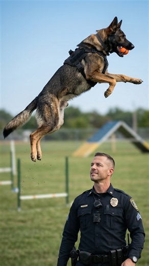 This K9’s Jumping Skills Are INCREDIBLE! 🐕🎾🔥 #Shorts