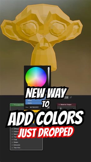 NEW WAY TO ADD COLOR in Blender just dropped!!!!!