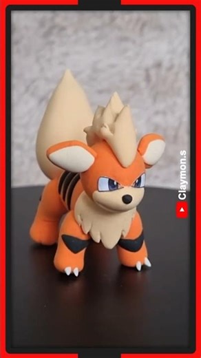 Pokemon Growlithe Clay Sculpt #pokemon #pokemonclay #claycrafts #growlitheclay #claygrowlithe