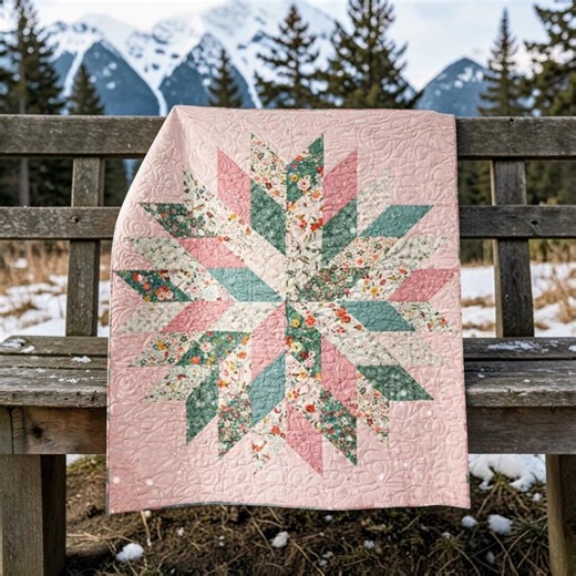 Floral Frost Star Quilt Pattern PDF | Eight Point Star Quilt | Beginner Friendly Patchwork Pattern | Instant Download - Etsy Canada