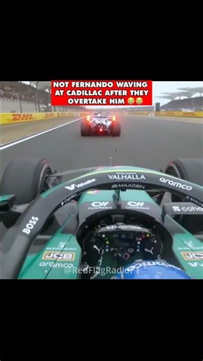 Fernando Alonso Waving at Cadillac after they overtake him #F1 #ChineseGP #Formula1 #SergioPerez
