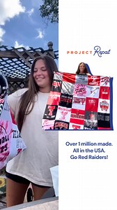 Red Raider shirts piling up? Quilt them into a Texas Tech memory t-shirt blanket. Perfect for TTU students and Red Raiders fans. Over 1 million t-shirt quilts – all made in the USA. Sign up today to get 25% off your first quilt! | Project Repat