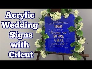 How to Make Painted 'Acrylic' Wedding Signs with Cricut