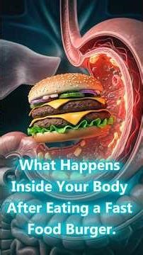 What Happens Inside Your Body After Eating a Fast Food Burger #healthylifestyle #shorts