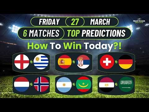 Today's Matches Predictions ⚽| England, Spain, Germany, Netherland & Argentina | HOW to WIN?!💰🔥