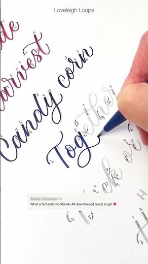 "Together" Modern Calligraphy Practice w/ our Calligraphy Skool Worksheet ✨ #calligraphy