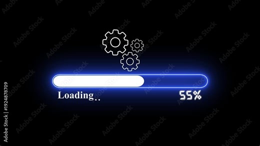 Loading bar icon. Loading software , installing or loading new software etc. 4k motion graphics video.