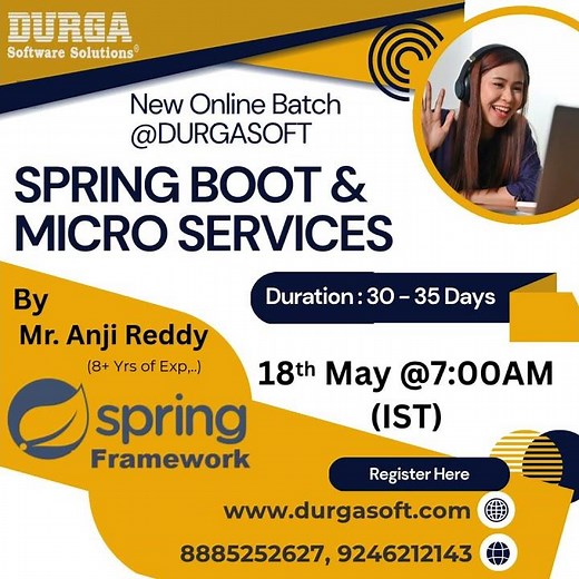 SPRING BOOT & MICRO SERVICES Online Training @ DURGASOFT #durgasoftware #durgasoft #shorts