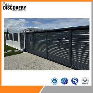 [Hot Item] Anti Rust Powder Coated Aluminium Automatic Sliding Gate Front Gate