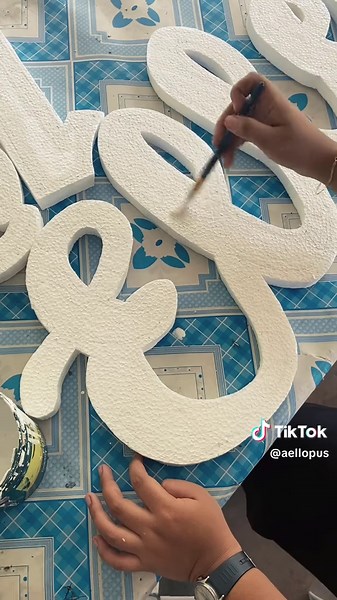 DIY Styrofoam Lettering for Elle's Birthday Celebration