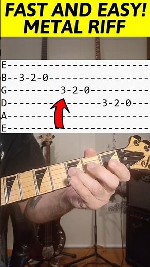 Super Fast and Easy Heavy Metal Riff! Guitar Lesson #guitarlesson #guitar #heavymetalguitar