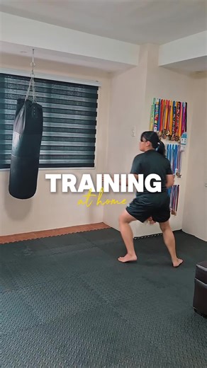 No class, no training — but discipline stays, still choosing to move. Me time in my home gym. 🥊 #sandysilvestre #karateph #karatedo #karatepilipinas #karate