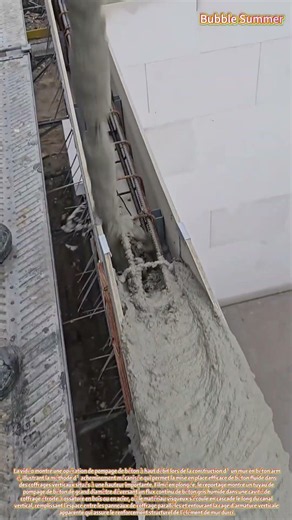 Mise en place verticale du béton : acheminement par pompage pour la construction de murs