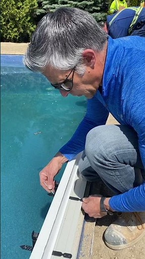 Cantilever coping edge on a Fiberglass pool.
