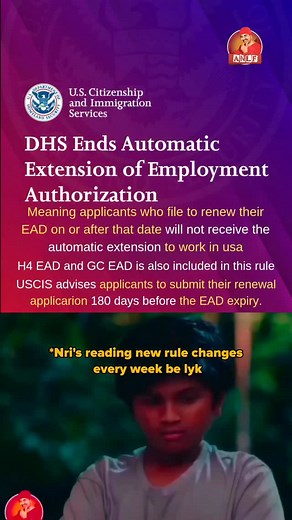 Malla kotha interm rule andi... This is applicable to people who filed ead extension after october 30th.. 1. Effective October 30, 2025, the automatic extension of employment authorization documents (EADs) for certain renewal applicants will end — meaning applicants who file to renew their EAD on or after that date will not receive the automatic extension for many categories. 2. There are limited exceptions to this change — for example, automatic extensions provided under existing law or via a F