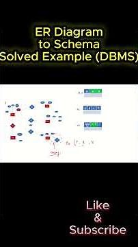 ER Diagram to Schema 🔥 | Solved Example Step-by-Step (DBMS) #sql #dbms #datascience #trending #viral
