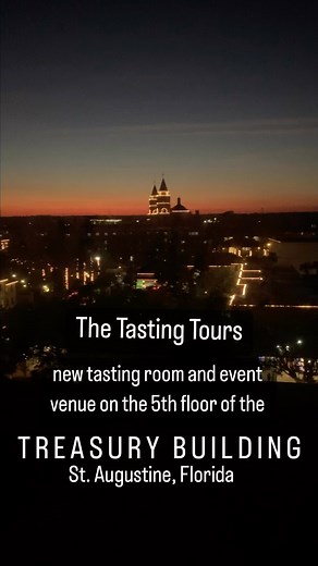 ALL THE VIEWS! … Introducing The Tasting Tours new tasting room and event venue on the 5th floor of The Treasury building in St. Augustine, Florida! Details at www.thetastingtours.com FOLLOW: @thetastingtours 📸: Videos from Wednesday, December 7, 2023 Event organized by @oldcitypr #staugustine #florida #tastingtours #treasury #staugustinefl #view #saintaugustine #tour #beautiful #allthevibes #sunset #stafla #flaglercollege #cathedralbasilica | Totally St. Augustine