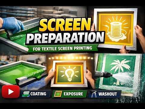 Screen Preparation Process for Textile Screen Printing | Step-by-Step Demonstration | Genesis