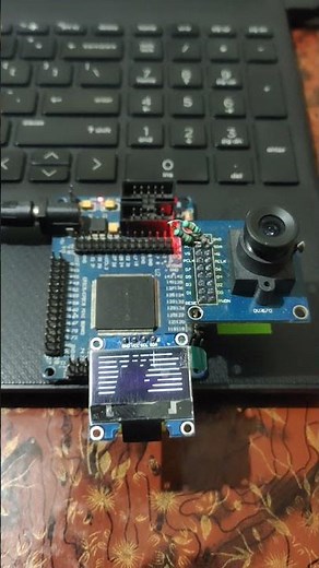 Altera's Cyclone-ii FPGA Interfaced Cam+OLED. #altera #fpga #ov7670 #ssd1306