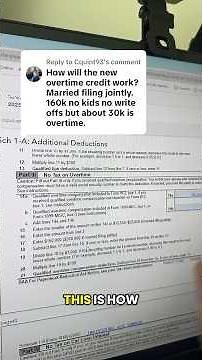 How does the overtime deduction work? Let’s see it in action! #irs #taxes #marriedcouple #2025taxes