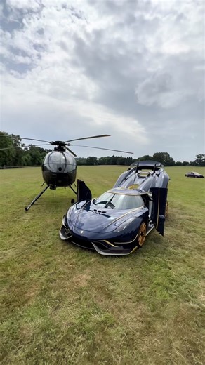 Luxury Prom Arrival with Supercars and Helicopter