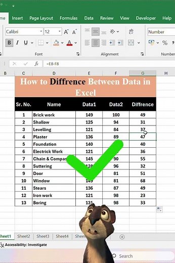 Excel Magic: Finding the Difference! ✨