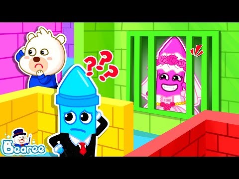 Extreme Hide and Seek in Box Fort Maze Challenge | Crayons World Cartoon for Kids | Bearee Kids Show