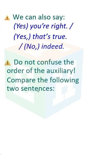 English Short Replies: Yes, You’re Right / Yes, That’s True / No Indeed