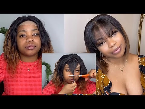 HOW TO CREATE BANGS ON A WIG IN 5 MINUTES