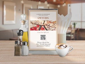 Restaurant Menu QR Code Sign Template | Editable Canva Menu Scan to View Sign | Modern Menu Card for Table Tent for Lunch, Cafe, Event - Etsy